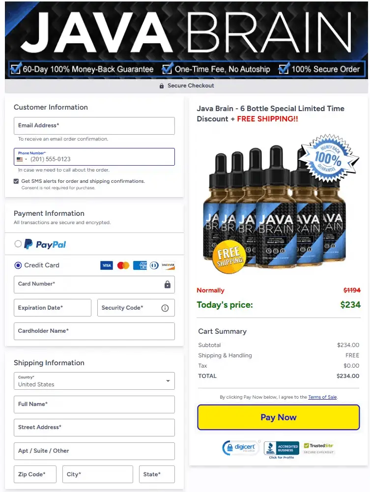java-brain-checkout-page